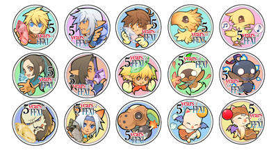 Pin Designs for SQUARE ENIX PARTY 2007