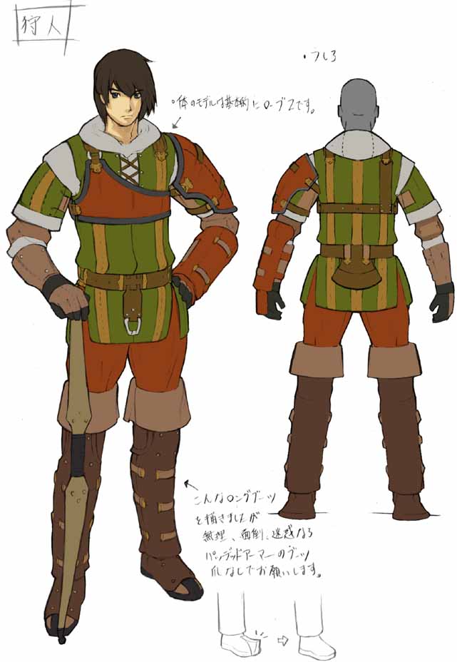 WE ARE VANA'DIEL 官方 Hunter's Attire 设定图
