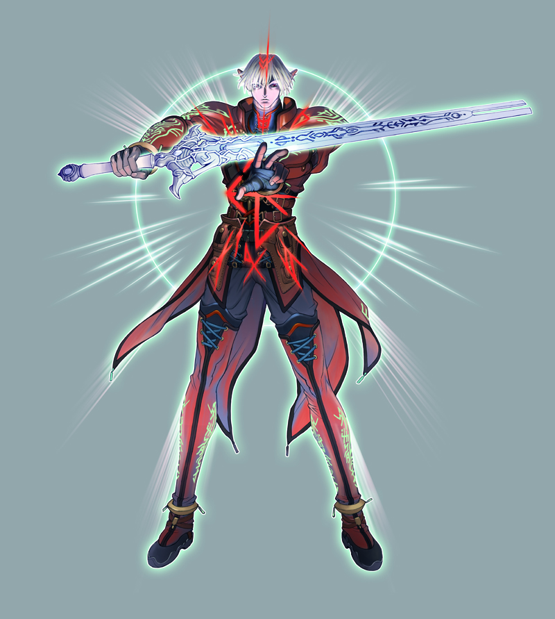 WE ARE VANA'DIEL 官方 Rune Fencer Futhark Attire 设定图