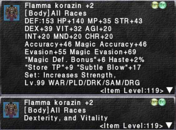 WE ARE VANA'DIEL 官方 Ambuscade Armor Chart 1