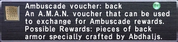 FFXIclopedia 上的 Ambuscade Voucher: Back
