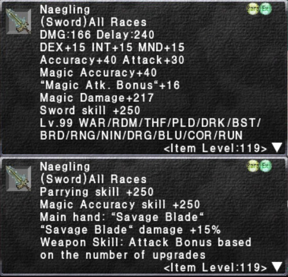 WE ARE VANA'DIEL 官方 Ambuscade Weapons Chart