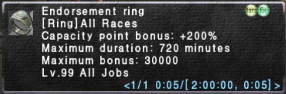 WE ARE VANA'DIEL 官方 Capacity Point Bonuses 图表