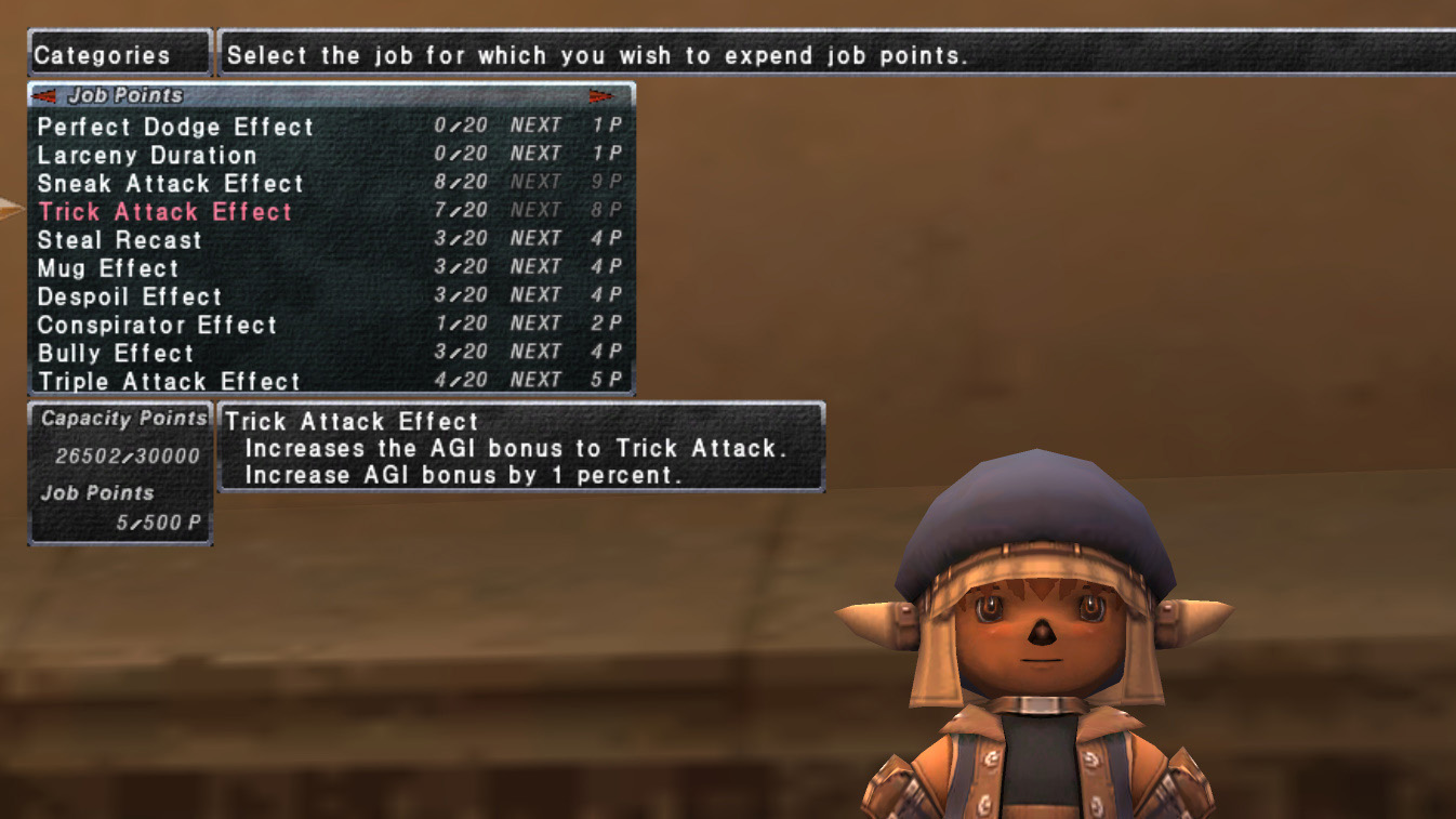 WE ARE VANA'DIEL 官方 Job Points 获取图表